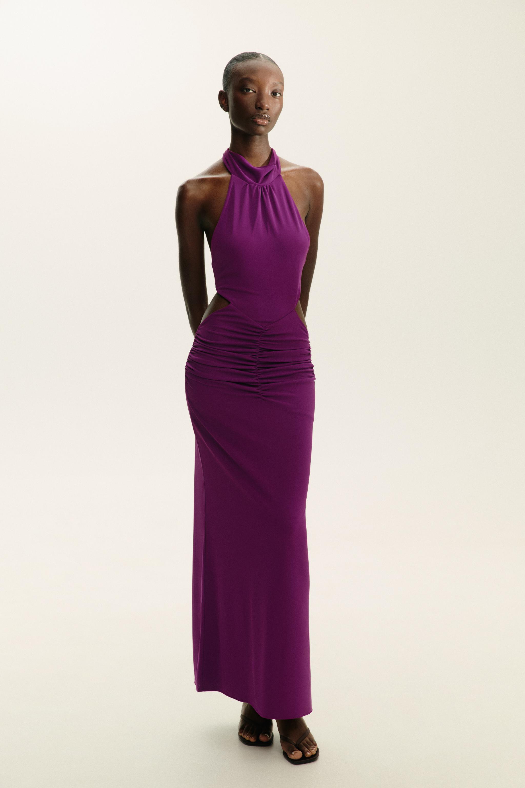 Zara purple dress, Zara იასამნისფერი კაბა