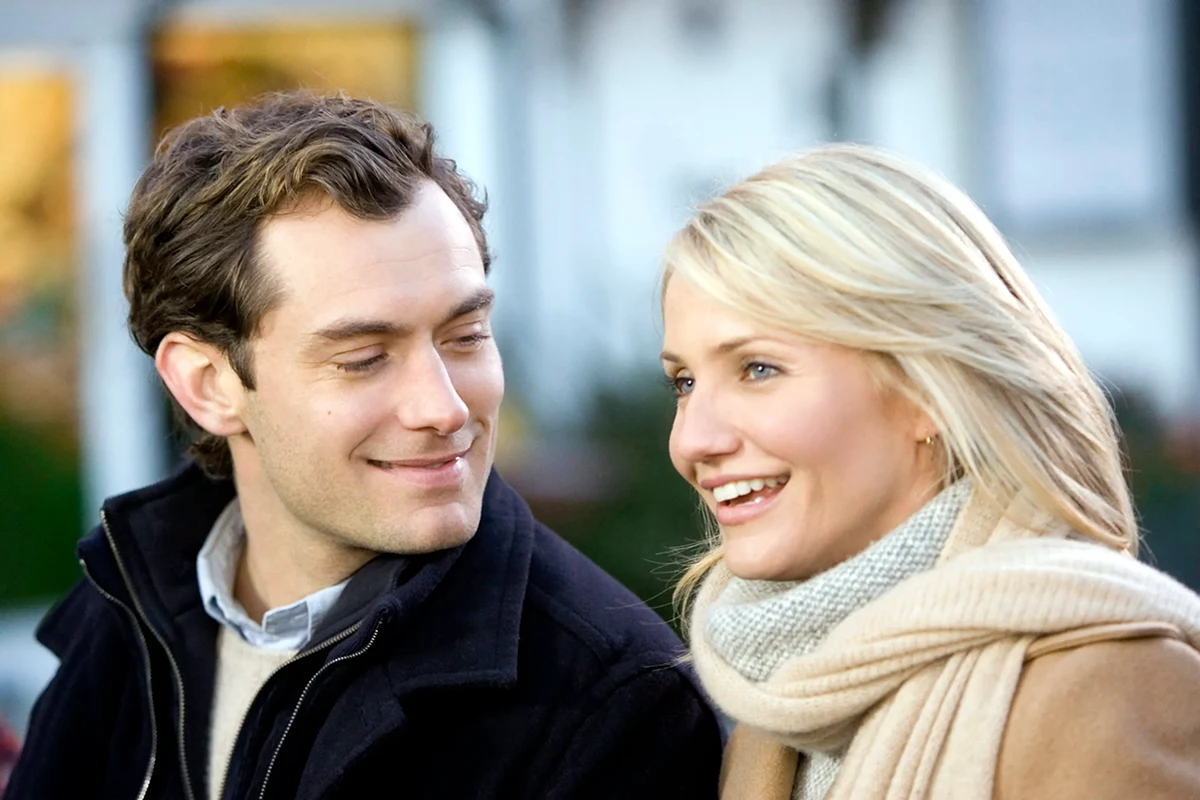 The Holiday Christmas romantic comedy film starring Cameron Diaz, Jude Law and Kate Winslet, featuring a holiday house swap between England and California