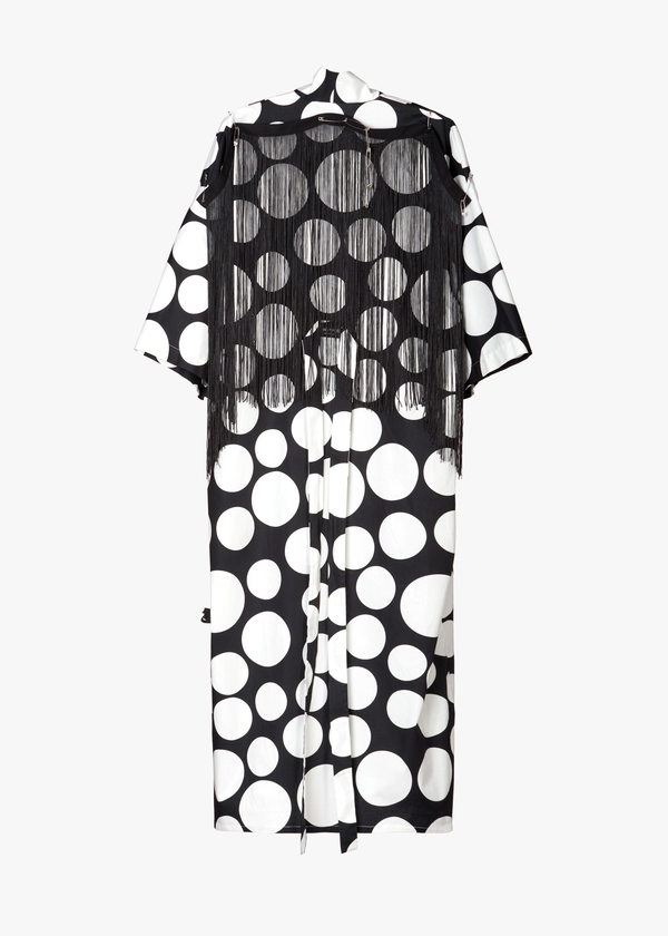 SHAVIKATA, georgian brand, Trench Coat, Polka Dorts, Fringe