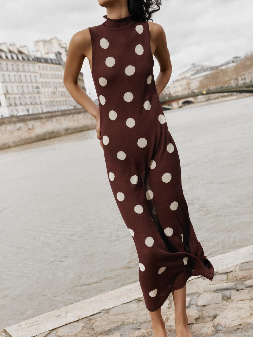 zara polka dress