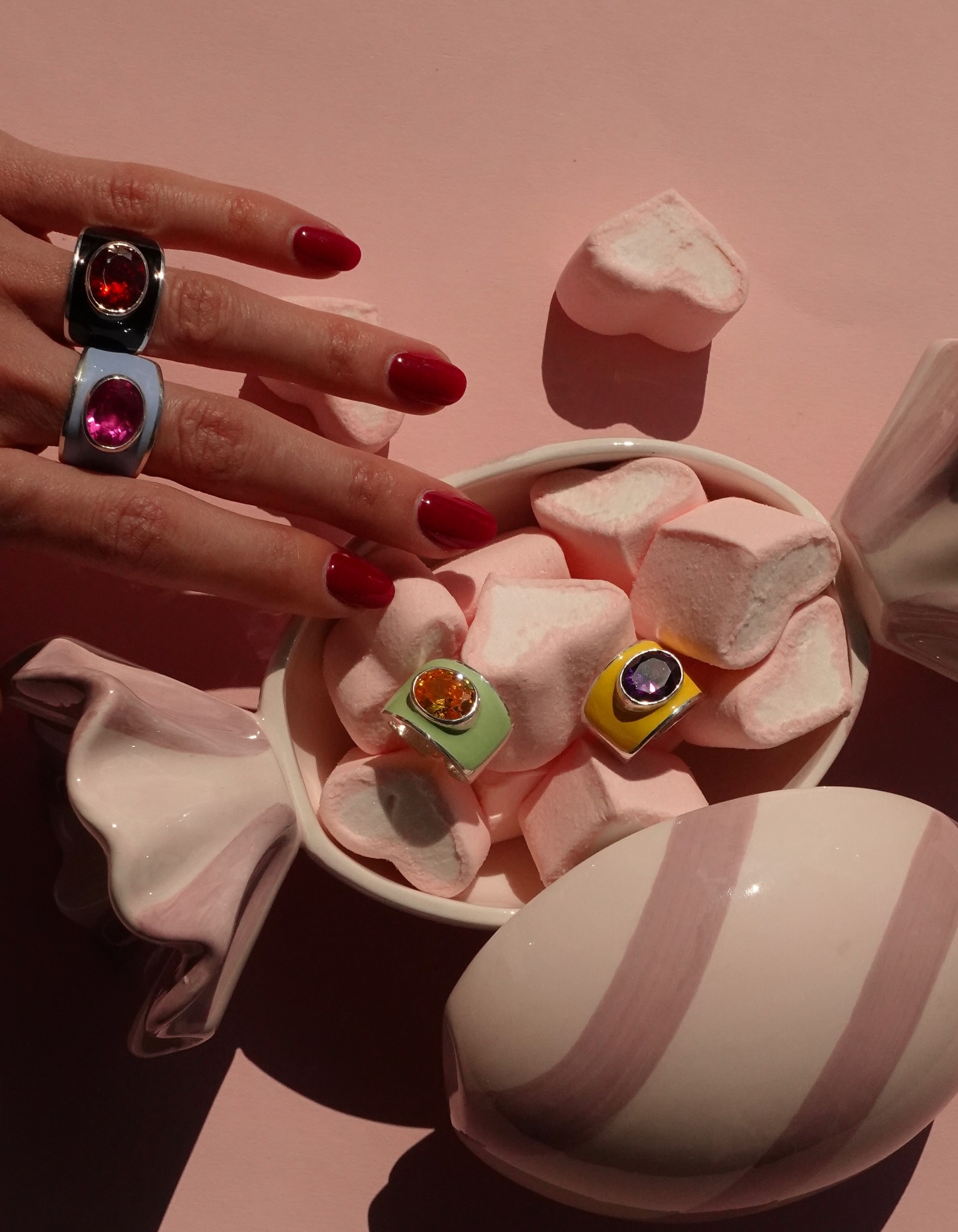 Chunky Rings, ფერადი ბეჭდები, NISSA ბეჭდები